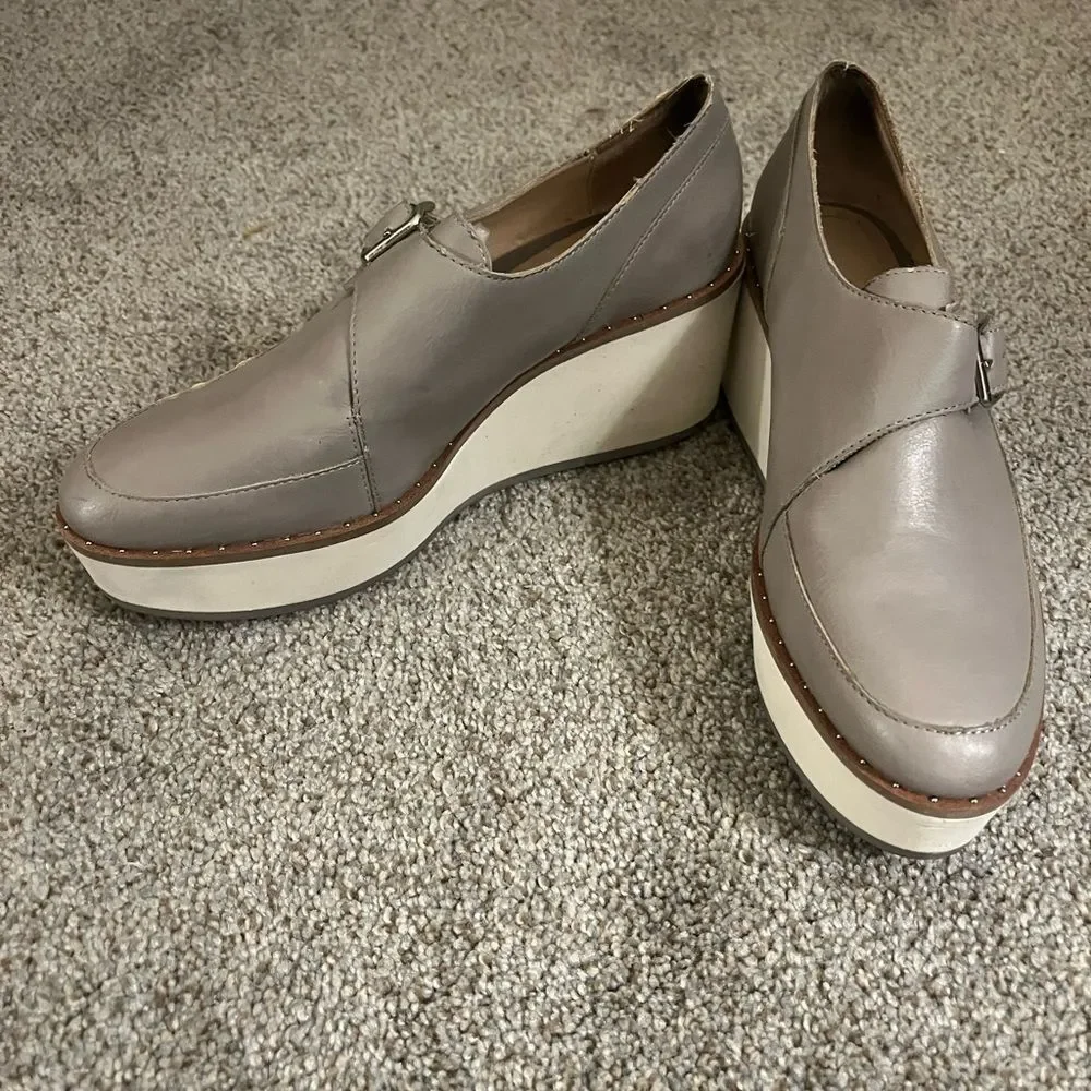 ZARA Women's Gray Platform Loafers